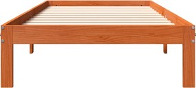 vidaXL Σκελετός Κρεβ. Χωρίς Στρώμα Καφέ Κεριού 90x190 εκ Μασίφ Πεύκο