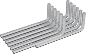 vidaXL Εξαγωνικό Κλειδί 2118 pcs Ασημί 22 x 66 χιλ. Ατσάλι