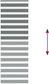 vidaXL Ζέβρα τυφλή Σκούρο Γκρι Πλάτος υφάσματος 70,9 εκ. Πολυεστέρας
