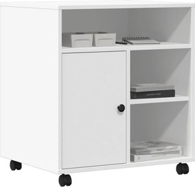 vidaXL Βάση Εκτυπωτή με Ρόδες Λευκή 60x50x67 εκ.