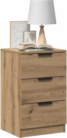 vidaXL Κομοδίνα 2 τεμ.Αρτισιανή Δρυς 40x36x65 εκ. Επεξ. Ξύλο