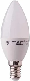 LED V-TAC Λάμπα Ε14 SAMSUNG Chip κεράκι 5.5W 470lm Dimmable Θερμό Λευκό 2120045