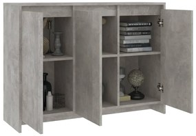vidaXL Ντουλάπι Γκρι Σκυροδέματος 102x33x75 εκ. Επεξεργασμένο Ξύλο