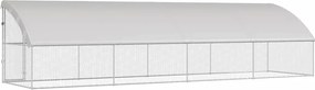 vidaXL Κλουβί για κότες 4 pcs Ασημί 800 x 200 x 200 εκ.