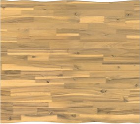 vidaXL Επιφάνεια Τραπεζιού Live Edge 100 x 80 x 3,2 cm Ορθογώνιος