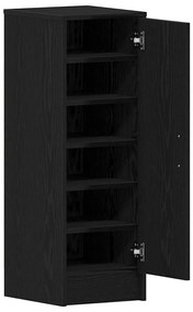 vidaXL Μαύρη Ντουλάπα Για Παπούτσια από Δρυς 32x35x92 εκ, Με Επεξεργασμένο Ξύλο