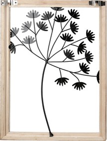 Wall Relief "Dandelion" Μέταλλο Μαύρο PU 30x3x40cm