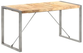 vidaXL Τραπεζαρία 140 x 70 x 75 εκ. από Μασίφ Ακατέργαστο Ξύλο Μάνγκο