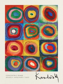Εκτύπωση έργου τέχνης Concentric Rings - Wassily Kandinsky, (30 x 40 cm)