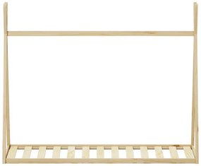 Κρεβάτι παιδικό Lilly τύπου Montessori ξύλο πεύκου φυσικό 90x190 εκ. 90x190x156.5 εκ.