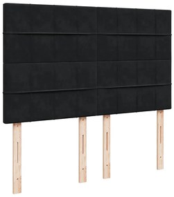 Οθωμανικό κρεβάτι με στρώματα Μαύρο 140x190cm Βελούδο 3313471