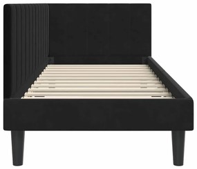 vidaXL Κρεβάτι Γωνίας με κεφαλάρι Μαύρο 80 x 200 cm Βελούδο