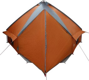 vidaXL Τέντα Teepee 10 Ατόμων 10 άτομο Γκρι και Πορτοκαλί