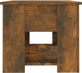 vidaXL Τραπεζάκι Σαλονιού Καπνιστή Δρυς 79x49x41 εκ. Επεξεργασμ. Ξύλο