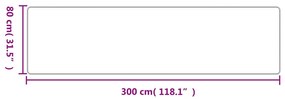 Χαλί Διάδρομος Εμφάνιση Σιζάλ Ασημί 80 x 300 εκ. - Ασήμι