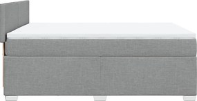 vidaXL Κρεβάτι Boxspring με Στρώμα Αν. Πράσινο 160x200εκ Υφασμάτινο