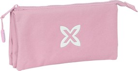 Τριπλή Κασετίνα Munich Basic Ροζ 22 x 12 x 3 cm