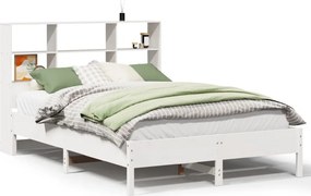 vidaXL Κρεβάτι Βιβλιοθήκη Χωρίς Στρώμα 120x200 εκ Μασίφ Ξύλο Πεύκο