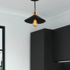Φωτιστικό Οροφής Μονόφωτο A-G Berceste 525NOR1298 Black
