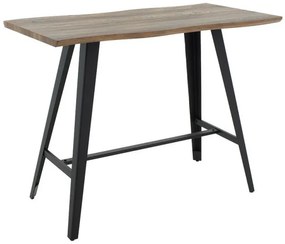 Tραπέζι μπαρ Fortitude Pakoworld MDF καρυδί - πόδι μαύρο 140x70x103.5εκ 093-000014-093-000014-Καφέ 093-000014