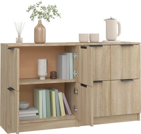 vidaXL Ντουλάπια 2 τεμ. Sonoma Δρυς 60x30x70 εκ. Επεξεργασμένο Ξύλο
