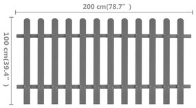 vidaXL Φράχτης Κήπου 200 x 100 εκ. από WPC