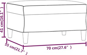 vidaXL Υποπόδιο Taupe 70 x 55 x 41 εκ. Υφασμάτινο