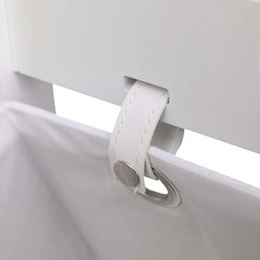 vidaXL Ραφιέρα Αποθήκευσης με 2 Καλάθια Λευκή 35 x 35 x 72 εκ. Ξύλο