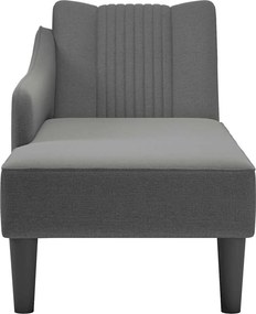 vidaXL Σαλόνι πολυθρόνας με δεξί μπράτσο Ύφασμα Σκούρο Γκρι