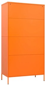 vidaXL Ντουλάπα Πορτοκαλί 90 x 50 x 180 εκ. από Ατσάλι