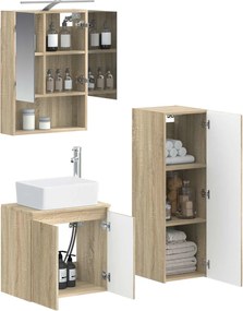 vidaXL Σετ Επίπλων Μπάνιου 4 pcs Sonoma Δρυς