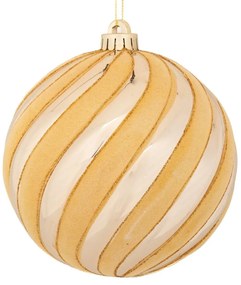 Χριστουγεννιάτικη Μπάλα Πλαστική Γυαλιστερή Σαμπανί 15εκ. iliadis 90980