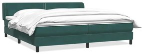 BOX SPRING ΚΡΕΒΑΤΙ ΜΕ ΣΤΡΩΜΑΤΑ ΣΚΟΥΡΟ ΠΡΑΣΙΝΟ ΒΕΛΟΥΔΙΝΟ 3317454