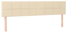 vidaXL Κεφαλάρια Κρεβατιού 2 τεμ. Κρεμ 100x5x78/88 εκ. Υφασμάτινο