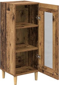 vidaXL Πλαϊνό γραφείο Παλιό ξύλο 34.5 x 32.5 x 90 εκ.