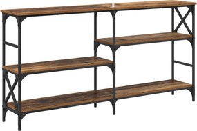 vidaXL Τραπέζι κονσόλας με ράφι Παλιό ξύλο 150 x 29 x 76,5 εκ