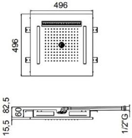 Κεφαλή ντουζ Almar Wire - Twist Temotion εντοιχισμού