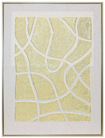 Πίνακας Καμβάς 147-225-084 60x3x80cm White-Gold Κάθετοι Πλαστικό,Καμβάς
