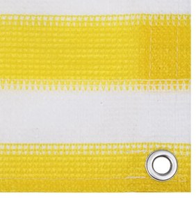 vidaXL Διαχωριστικό Βεράντας Κίτρινο / Λευκό 90 x 500 εκ. από HDPE