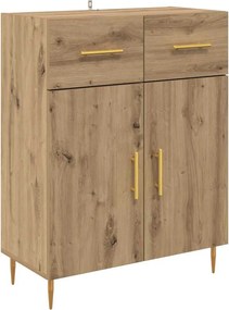 vidaXL Highboard με συρτάρι 2 pcs Artisan Oak Επεξεργασμένο ξύλο