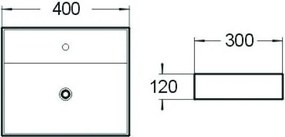 Mexen Mini νεροχύτης πάγκου 40 x 30 cm, λευκή - 21094000
