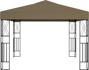 vidaXL Κιόσκι Taupe 3 x 3 μ. Υφασμάτινο