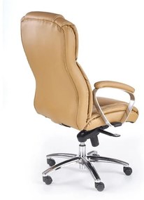 Καρέκλα γραφείου Houston 595, Ανοιχτό καφέ, 118x68x74cm, 26 kg, Με μπράτσα, Με ρόδες, Μηχανισμός καρέκλας: Μηχανισμός multiblock | Epipla1.gr