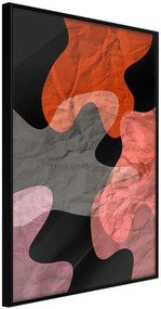 Αφίσα - Colourful Camouflage (Orange) - 30x45 - Μαύρο - Χωρίς πασπαρτού