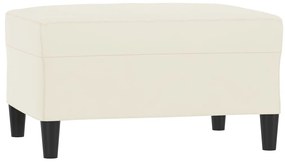 vidaXL Πολυθρόνες Σετ 3 Τεμαχίων Κρεμ από Βελούδο με Μαξιλάρια