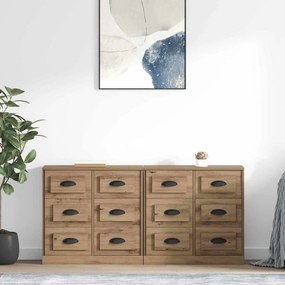 vidaXL Παραδοσιακά Πλευρικά Έπιπλα 2 pcs Artisan Oak