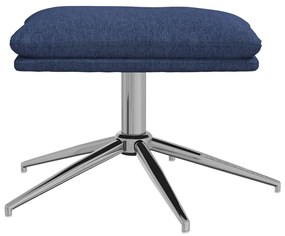 vidaXL Υποπόδιο Μπλε 60x60x35 εκ. Υφασμάτινο