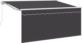 vidaXL Σκηνίτσα Αναδιπλούμενη Ριγέ Ανθρακί 300 x 200 cm ύφασμα