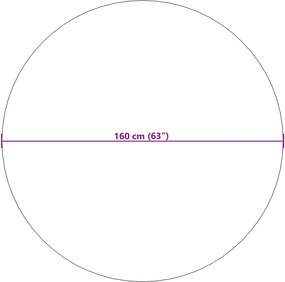 vidaXL Χαλιά χώρου Γύρος PALMERAS Κρεμ Ø 160 CM Πολυεστέρας