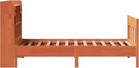 vidaXL Σκελετός Κρεβ. Χωρίς Στρώμα Καφέ Κεριού 100x200 εκ Μασίφ Πεύκο